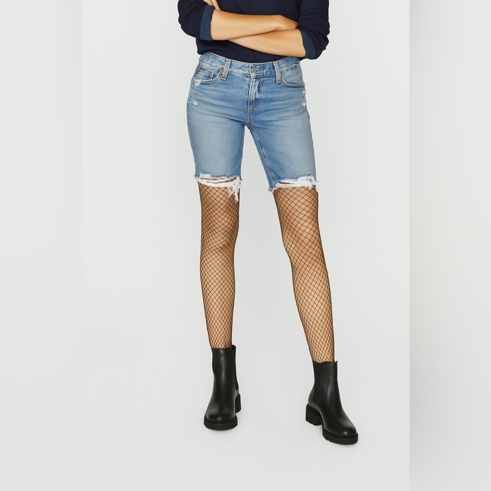 AG-Adriano Goldschmied Nikki Shorts  Denim Shorts Distressed Hem Size 28